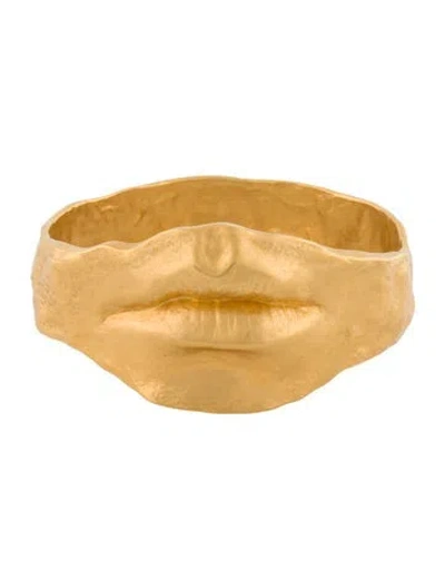 Pre-owned Schiaparelli 'mouth' Bangle Bracelet, 8" In Multi