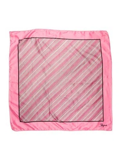 Pre-owned Schiaparelli Nylon Striped Scarf In Pink