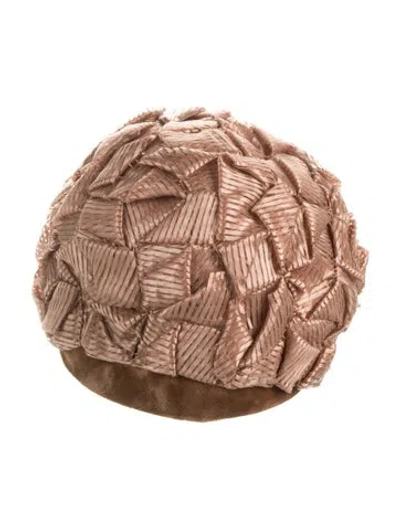 Pre-owned Schiaparelli Pillbox Hat In Neutrals