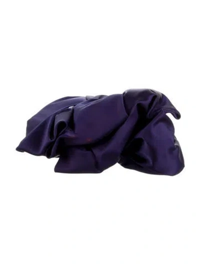 Pre-owned Schiaparelli Pleated Floral Hat In Purple