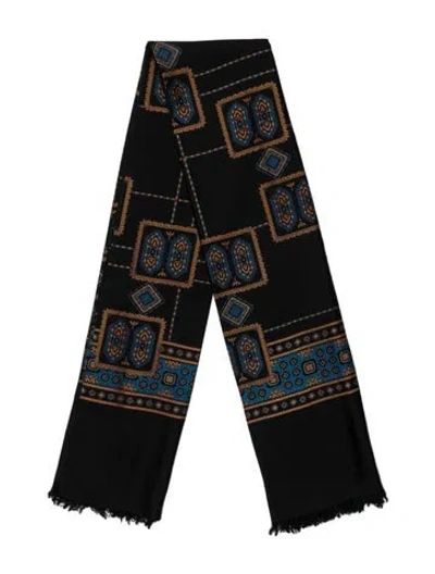 Pre-owned Schiaparelli Printed Scarf In Black
