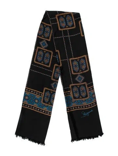 Pre-owned Schiaparelli Printed Scarf In Black