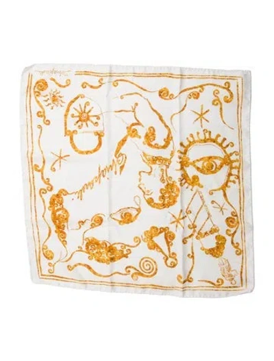 Pre-owned Schiaparelli Printed Scarf In Neutral
