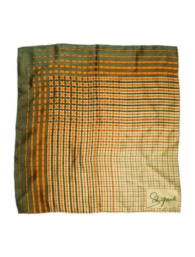 Pre-owned Schiaparelli Printed Scarf In Orange