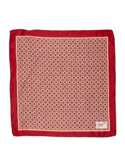 Pre-owned Schiaparelli Printed Scarf In Red