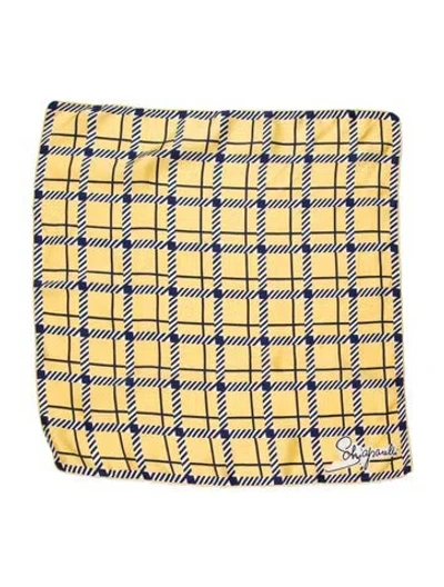 Pre-owned Schiaparelli Printed Scarf In Yellow