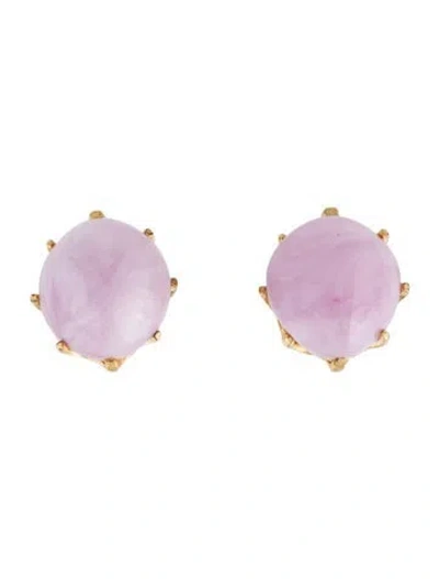 Pre-owned Schiaparelli Resin Clip-on Earrings In Purple