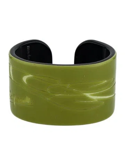 Pre-owned Schiaparelli Resin Cuff Bracelet, 5" In Multicolor
