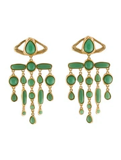 Pre-owned Schiaparelli Resin Eye Drop Earrings In Multi
