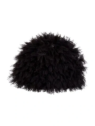 Pre-owned Schiaparelli Ruffle Accent Hat In Brown