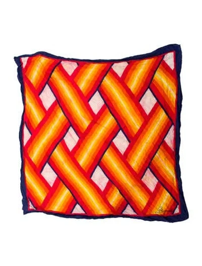 Pre-owned Schiaparelli Silk Printed Scarf In Multi