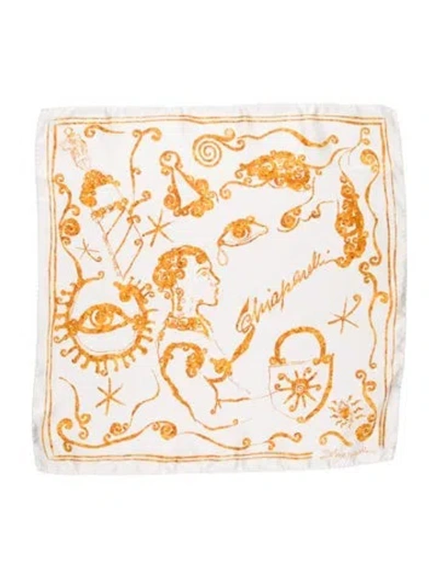 Pre-owned Schiaparelli Silk Printed Scarf In Neutral