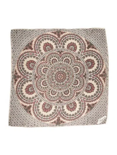Pre-owned Schiaparelli Silk Printed Scarf In Neutral