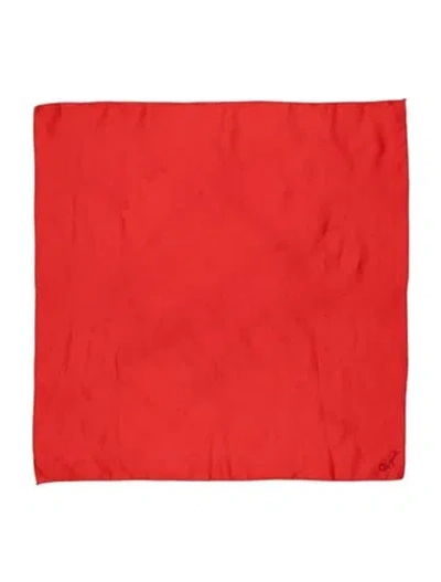 Pre-owned Schiaparelli Silk Printed Scarf In Red