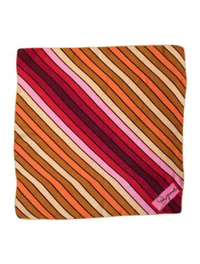 Pre-owned Schiaparelli Silk Striped Scarf