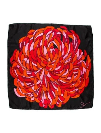 Pre-owned Schiaparelli Silk Vintage Scarf In Black
