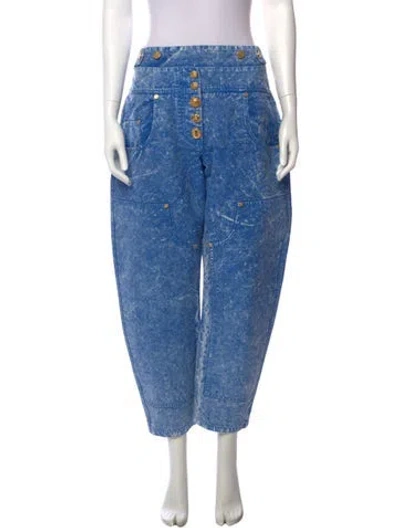 Pre-owned Schiaparelli Straight Leg Pants W/ Tags In Blue
