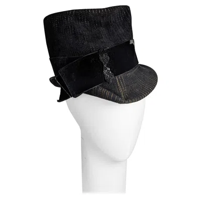 Pre-owned Schiaparelli Talleyrand Silhouette Revival Stovepipe Hat In Black