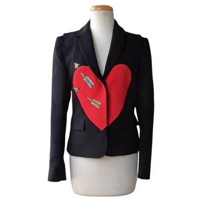 Pre-owned Schiaparelli Valentine Heart W/arrow Dress Jacket New! In Black