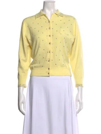 Pre-owned Schiaparelli Vintage 1950's Sweater In Yellow