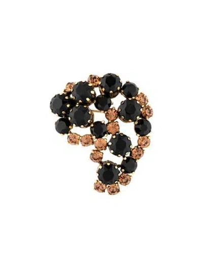 Pre-owned Schiaparelli Vintage Crystal Brooch Pin In Multi