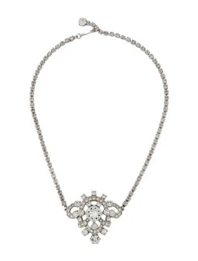 Pre-owned Schiaparelli Vintage Crystal Collar Necklace, 16" In Multi