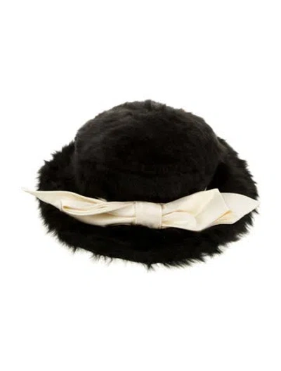 Pre-owned Schiaparelli Vintage Fur Hat In Black