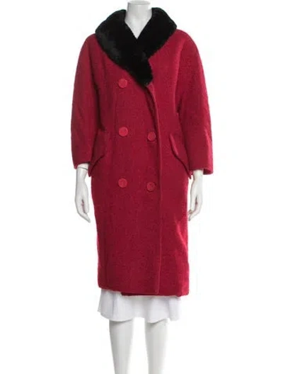 Pre-owned Schiaparelli Vintage Late 1950's - Early 1960's Coat In Red