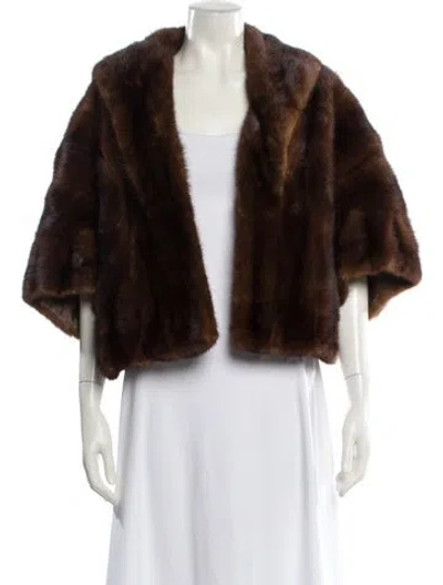Pre-owned Schiaparelli Vintage Late 1950's - Early 1960's Fur Jacket In Brown