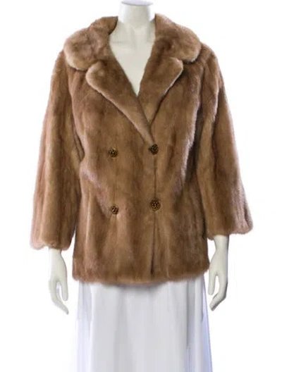 Pre-owned Schiaparelli Vintage Late 1950's - Early 1960's Fur Jacket In Brown