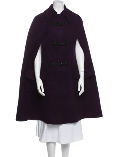 Pre-owned Schiaparelli Vintage Late 1960's - Early 1970's Coat In Purple