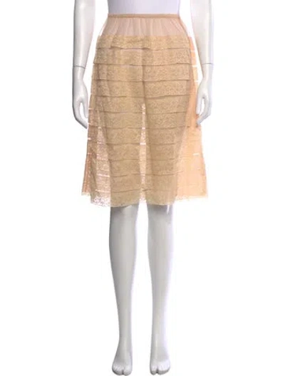 Pre-owned Schiaparelli Vintage Midi Length Skirt In Neutral