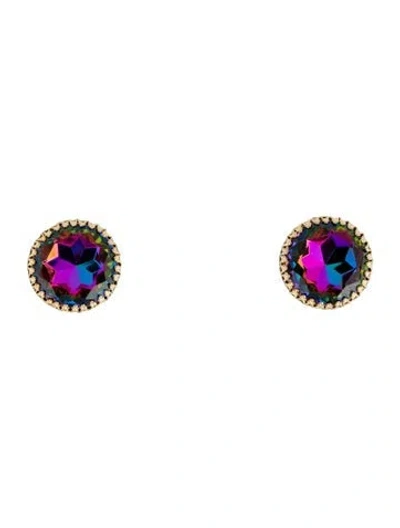 Pre-owned Schiaparelli Vintage Watermelon Heliotrope Clip On Earrings In Multi