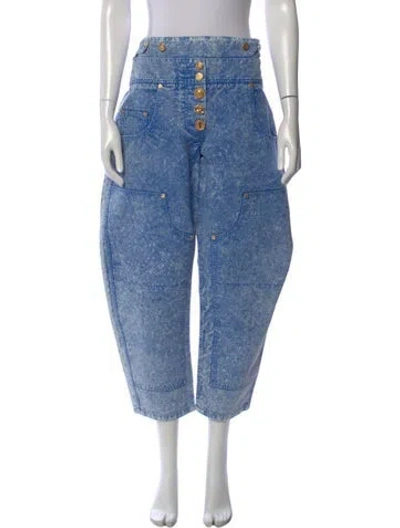 Pre-owned Schiaparelli Wide Leg Pants In Blue
