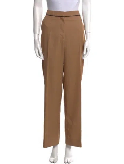 Pre-owned Schiaparelli Wide Leg Pants In Brown
