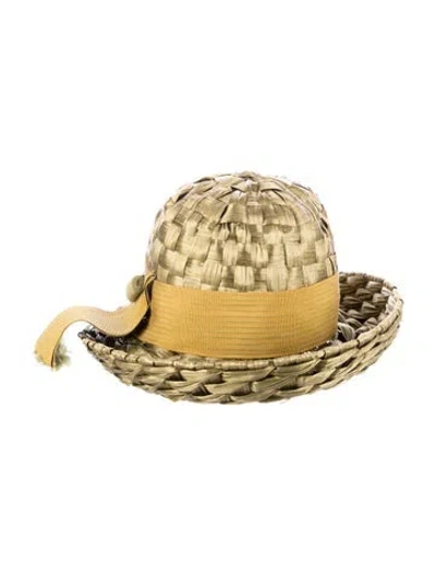 Pre-owned Schiaparelli Women's Straw Hat In Neutral