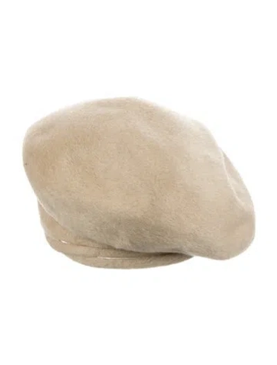 Pre-owned Schiaparelli Wool Beret In Neutrals