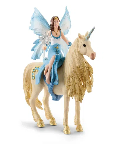 Schleich Bayala Eyela Riding On Golden Unicorn Playset In Multi