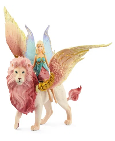 Schleich Bayala Fairy In Flight On Winged Lion Playset In Multi