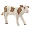 Schleich Farm World Simmental Calf Toy Plastic Brown & White - Pack Of 5