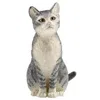 Schleich Farm World Sitting Cat Toy Plastic Black & White - Pack Of 5
