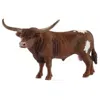 Schleich Farm World Texas Longhorn Bull Toy Plastic Brown & White - Pack Of 5