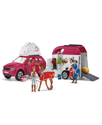 Schleich Kids' Horse Club Horse Adventures With Car Trailer Playset In Multi