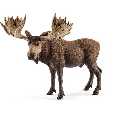 Schleich North America Moose Bull Figure Brown