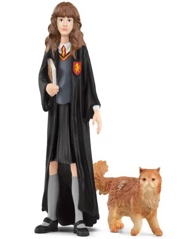 Schleich Wizarding World Of Harry Potter 2-piece Set: Hermoine Crookshanks Figurines In Multi
