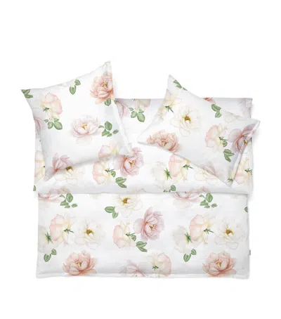 Schlossberg Cotton Rose-noblesse Super King Duvet Cover In White