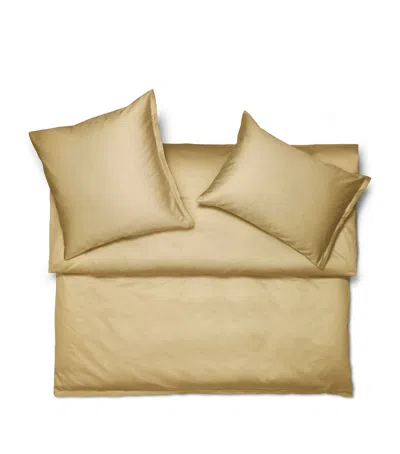 Schlossberg Cotton Sateen Noblesse Uni King Fitted Sheet In Neutral