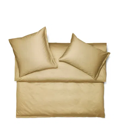 Schlossberg Cotton Sateen Noblesse Uni Super King Flat Sheet In Neutral