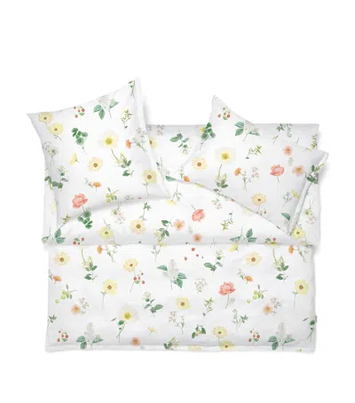 Schlossberg Cotton Sateen Zinnia King Duvet Cover In White