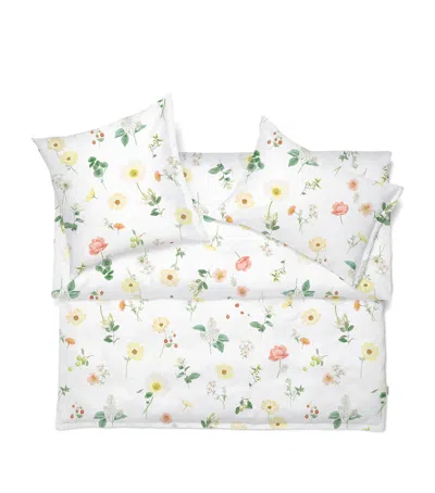 Schlossberg Cotton Sateen Zinnia Super King Duvet Cover In White